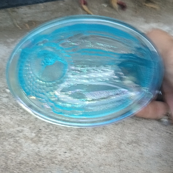 Westmoreland Vintage Aqua Carnival Glass Hen on Nest - Picture 5 of 7